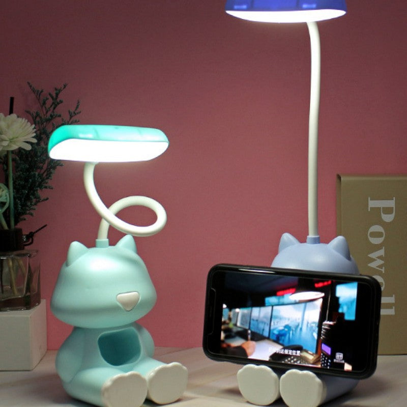 Lámpara LED de mesa: felino luminoso ejemplo función