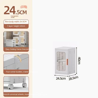 Toilet Floor-to-ceiling Folding Storage Cabinet Bathroom Waterproof Locker