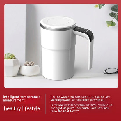 Electric Coffee Mug USB Rechargeable Automatic Magnetic Cup IP67 Waterproof Food-Safe Stainless Steel For Juice Tea Milksha Kitchen Gadgets