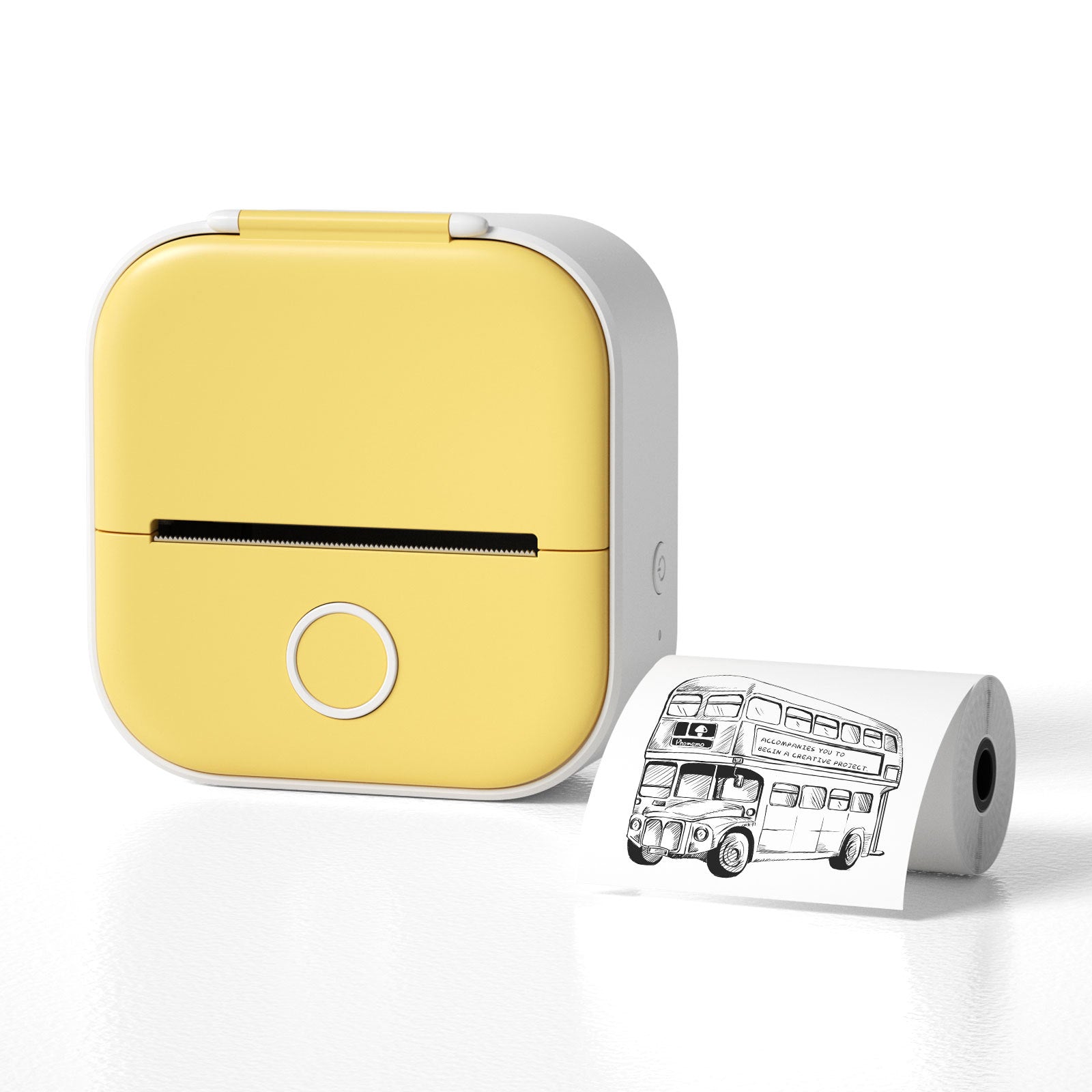 Mini impresora portatil amarilla 